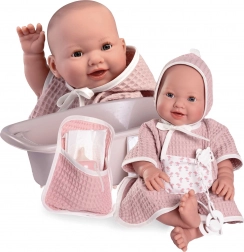 Realistische knipperende en plaspoppen-babypop met volledig vinyl lichaam