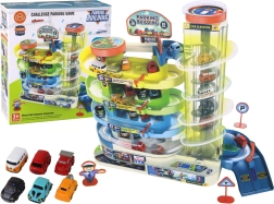 Set de stationnement interactif à plusieurs niveaux pour petites voitures avec lumières et sons