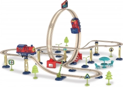 Treinbaan met looping, elektrische locomotief, 55 × 52 × 36,5 cm