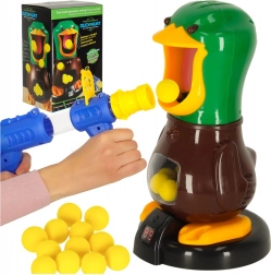 Hungry Duck XL – shooting skill game with 2 pistols, LED counter and foam balls