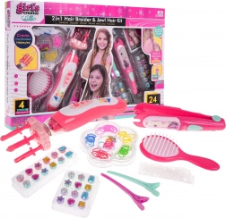 Set voor het vlechten van vlechtjes met sieraden