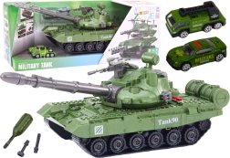 Groene tank DIY voor kinderen met demonteerbare onderdelen en geluiden