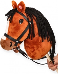 Hobby horse bruine pony op stok voor kinderen