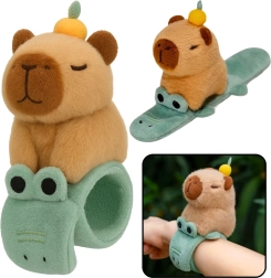Plush snap bracelet crocodile with capybara