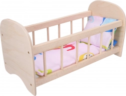 Wooden doll crib