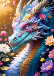 Puzzle Colorful Dragon 1000 Pieces TREFL