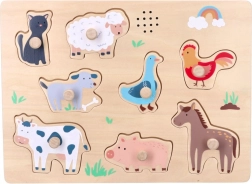 Geluidspuzzel van hout – boerderij