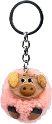 2Kids Toys houten sleutelhanger met pompon – varken