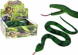Green rubber snake with black spots