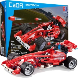 Jeu de construction CADA voiture de course Formula Racing 23 cm – 144 pièces avec moteur à rétrofriction