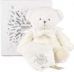 Doudou cadeauset pluchen teddybeer met dekentje beige