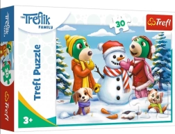 Puzzel Trefl Familie Treflik: Winterplezier 30 stukjes