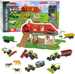 Farm with Barn, Tractors and Animals – 42 Pieces