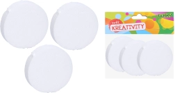 Decoratief polystyreen wiel 10x2,5 cm, set van 3 stuks