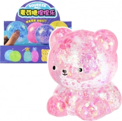 Squeezable Glitter Bear 7 cm