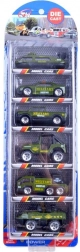 Metalen autootjes – set militaire voertuigen, 6 stuks – Leger