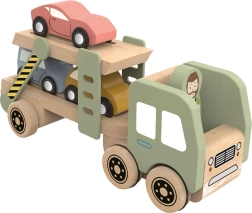 Houten autotransporter met autootjes 2Kids Toys