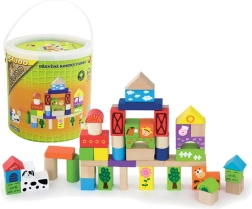 Blocs en bois Ferme 50 pcs