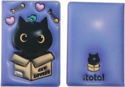 Notitieboek A5 paars in harde kaft met schuimlaag