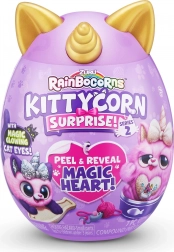 Rainbocorns kitty in an egg – purple‑gold, series 2