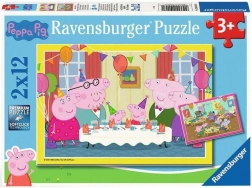 Ravensburger puzzel Peppa Big op feestje 2x12 stukjes