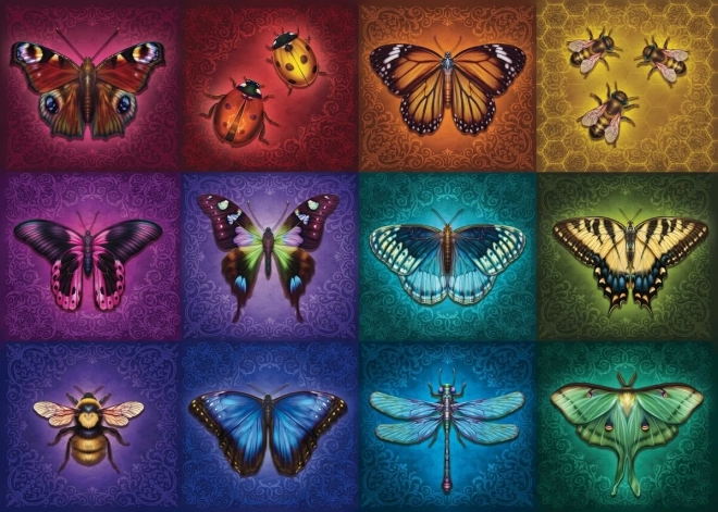 Schöne geflügelte Insekten Puzzle 2D, 1000 Teile