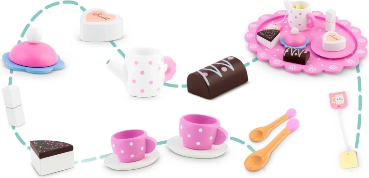 Équipement complet pour un goûter-thé