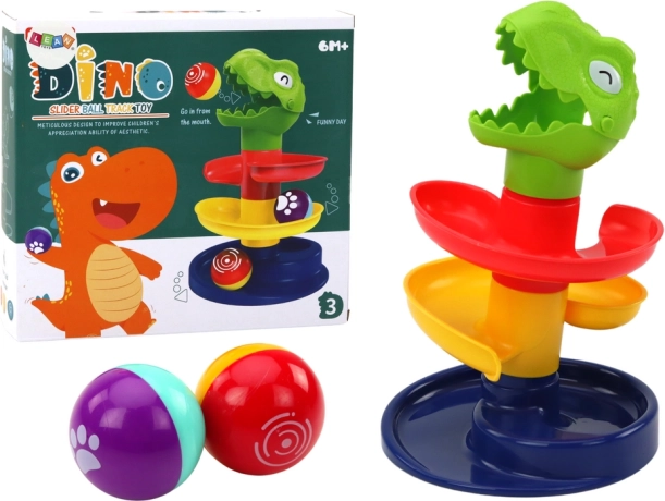 Educatieve knikkerbaan Groene dinosaurus