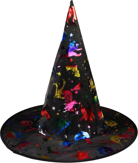 Wizard Hat with Holographic Patterns