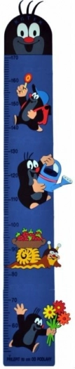 Children’s growth chart Little Mole – blue, foam, 5 pieces