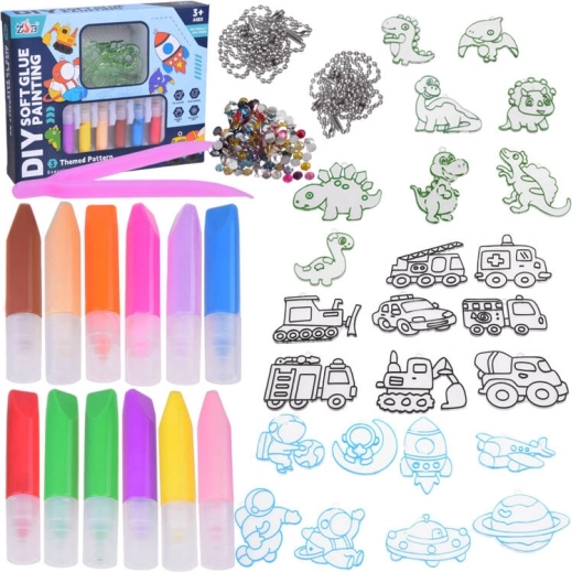 uitgebreide creatieve set voor het maken van hangertjes voor kinderen