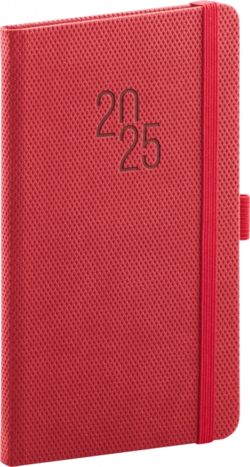 Notique pocket diary Diamante 2025 red 9 × 15.5 cm