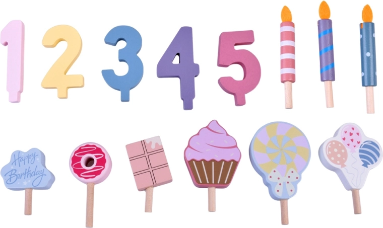 Interchangeable decorations and numbers 1–5