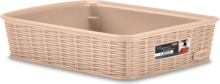 Mandje Elegance beige 25 × 19,5 × 6 cm