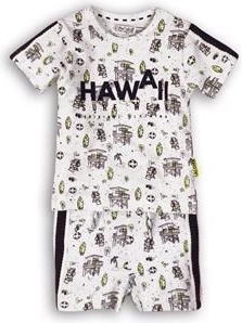 Dirkje children’s two-piece set Hawaii white-navy