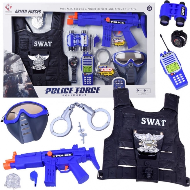 politiebundel voor kinderen met SWAT-vest en accessoires