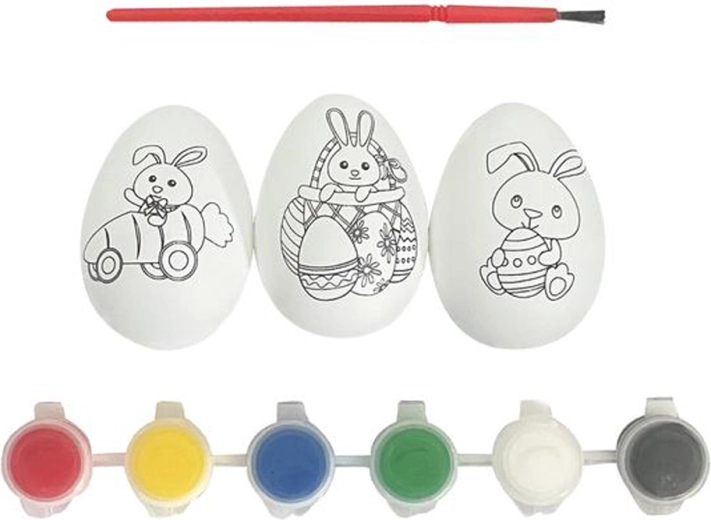 Easter eggs for painting with colors (3 pcs)