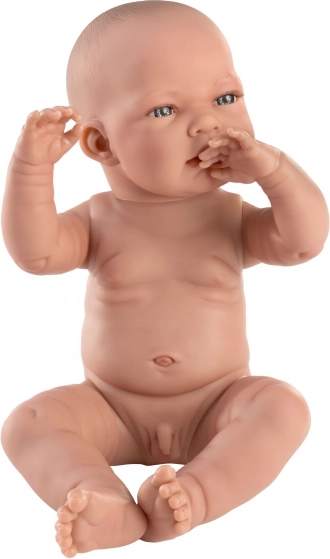 Llorens 84301 NEW BORN BOY - realistic baby doll with full vinyl body - 43 cm