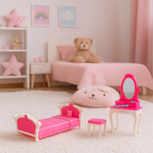 Complete bedroom set for 29 cm dolls