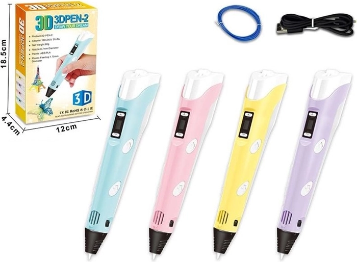 Stylo 3D avec filament et câble USB