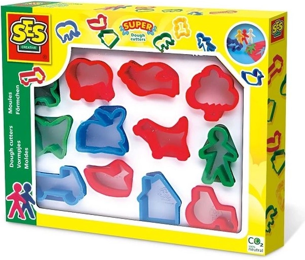 Emporte-pièces en plastique SES pour pâte à modeler (12 pcs)