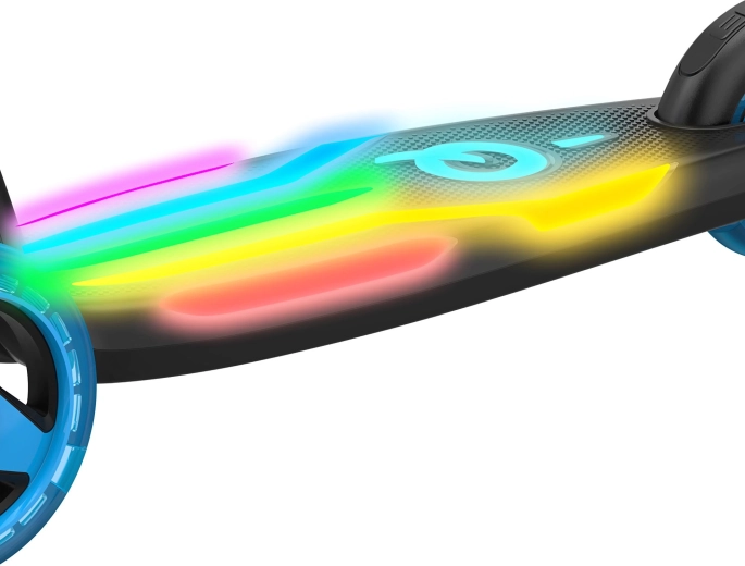 LED light show in the deck and wheels