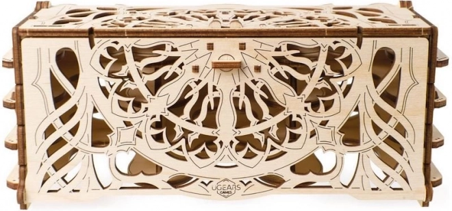 Houten cassette voor verzamelkaarten UGEARS – 3D mechanische puzzel