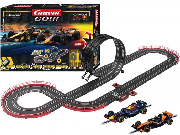 Carrera GO Super Formula Slot Car Track 5.3 m with F1 RED BULL and MCLAREN cars