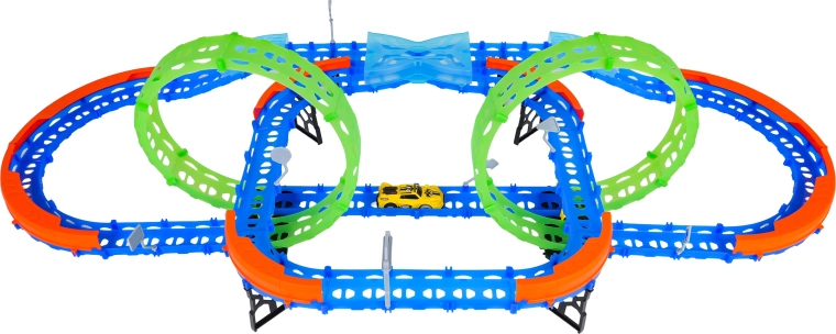 Two fluorescent 360° loops