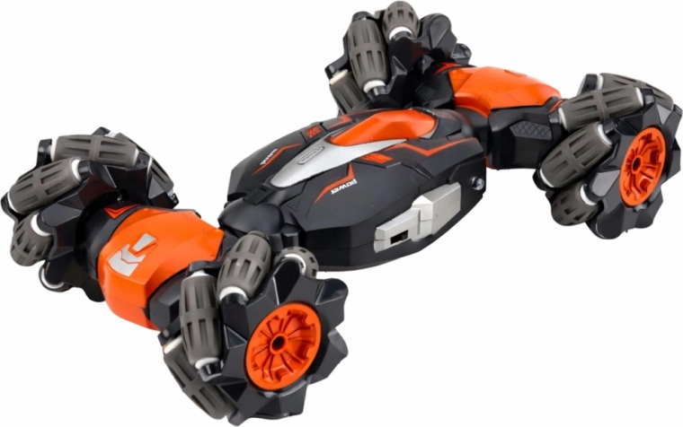 Omnidirectional wheels for side drift and 360° spins