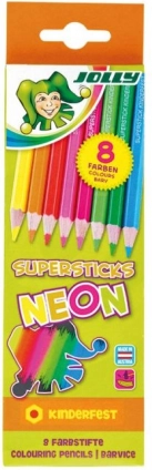 Jolly Supersticks Neon Colored Pencils – 8 colors