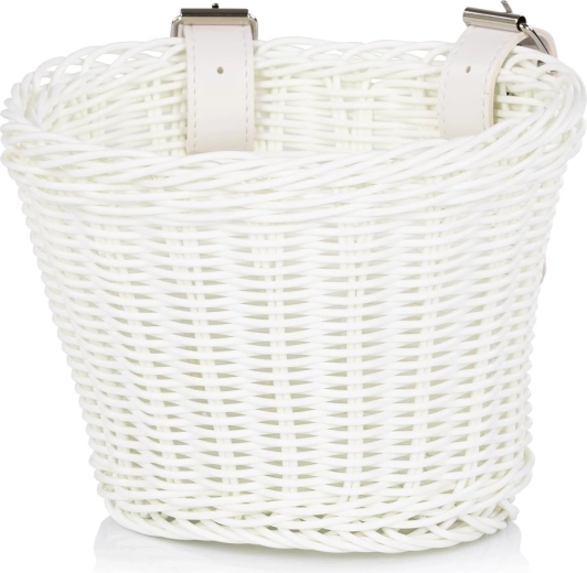 Chipolino rieten fietsmand wit