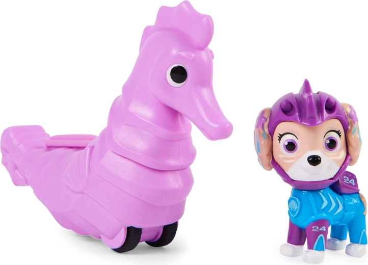Rolling seahorse vehicle on wheels