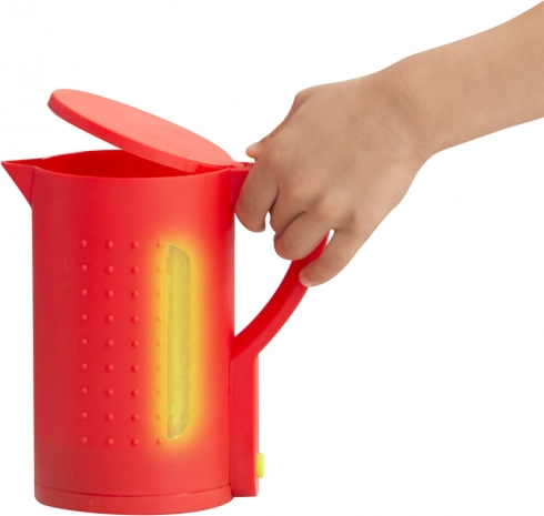 Met een knop te openen deksel